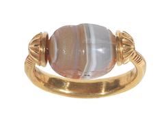 Antique 18th Century Scarab Agate Intaglio Ring
