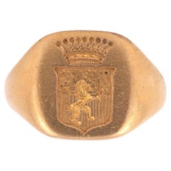 18kt Yellow Gold Antique French Signet Ring