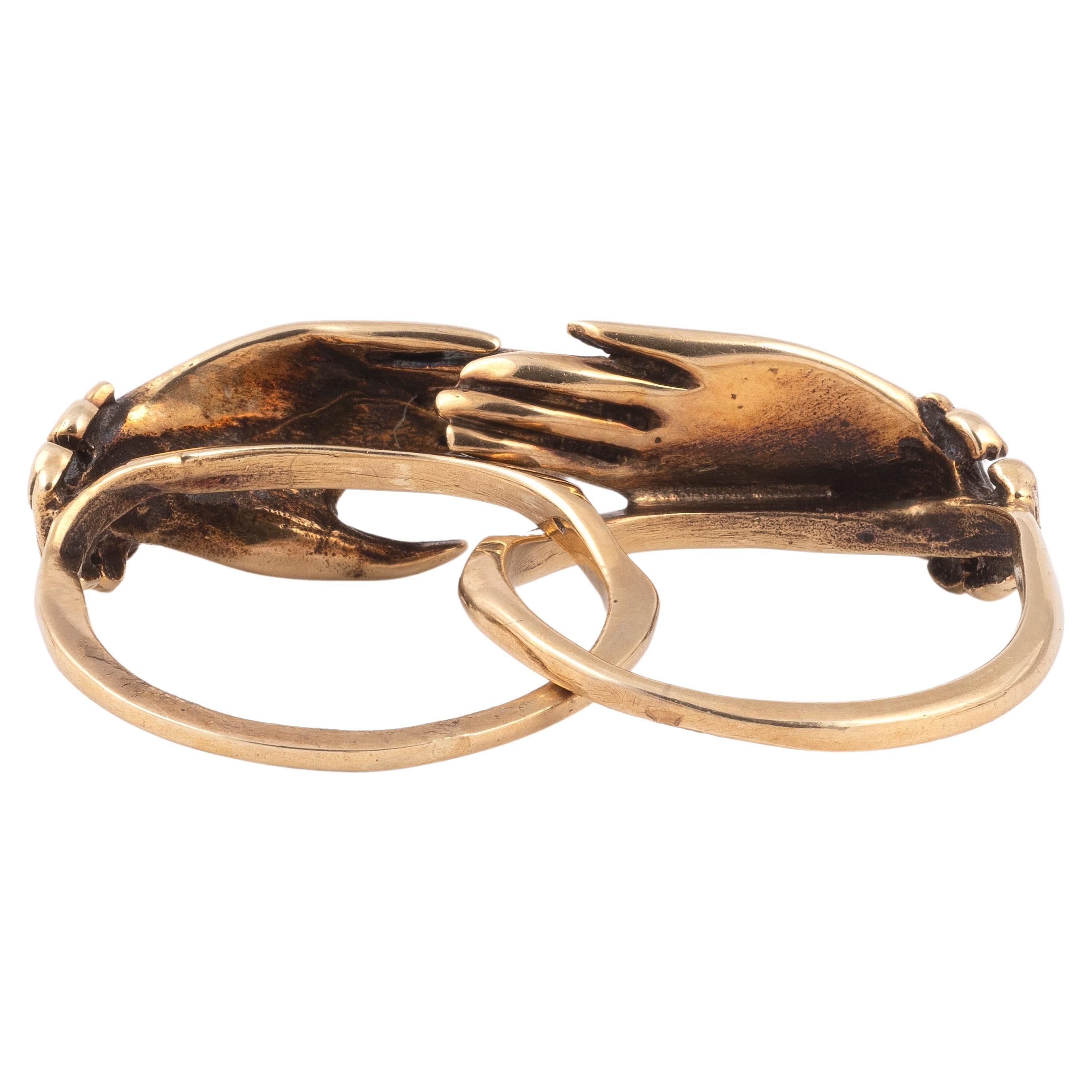 Ein Fede-Ring, der Liebe und Loyalität vermittelt, 18. Jahrhundert für Damen oder Herren im Angebot