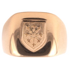 18kt Rose Gold Signet Familienwappen Herrenring