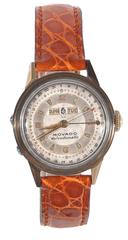 Movado Yellow Gold Stainless Steel Calendomatic Automatic Wristwatch