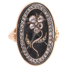 Un raro anello da lutto rococò 1750-1760ca