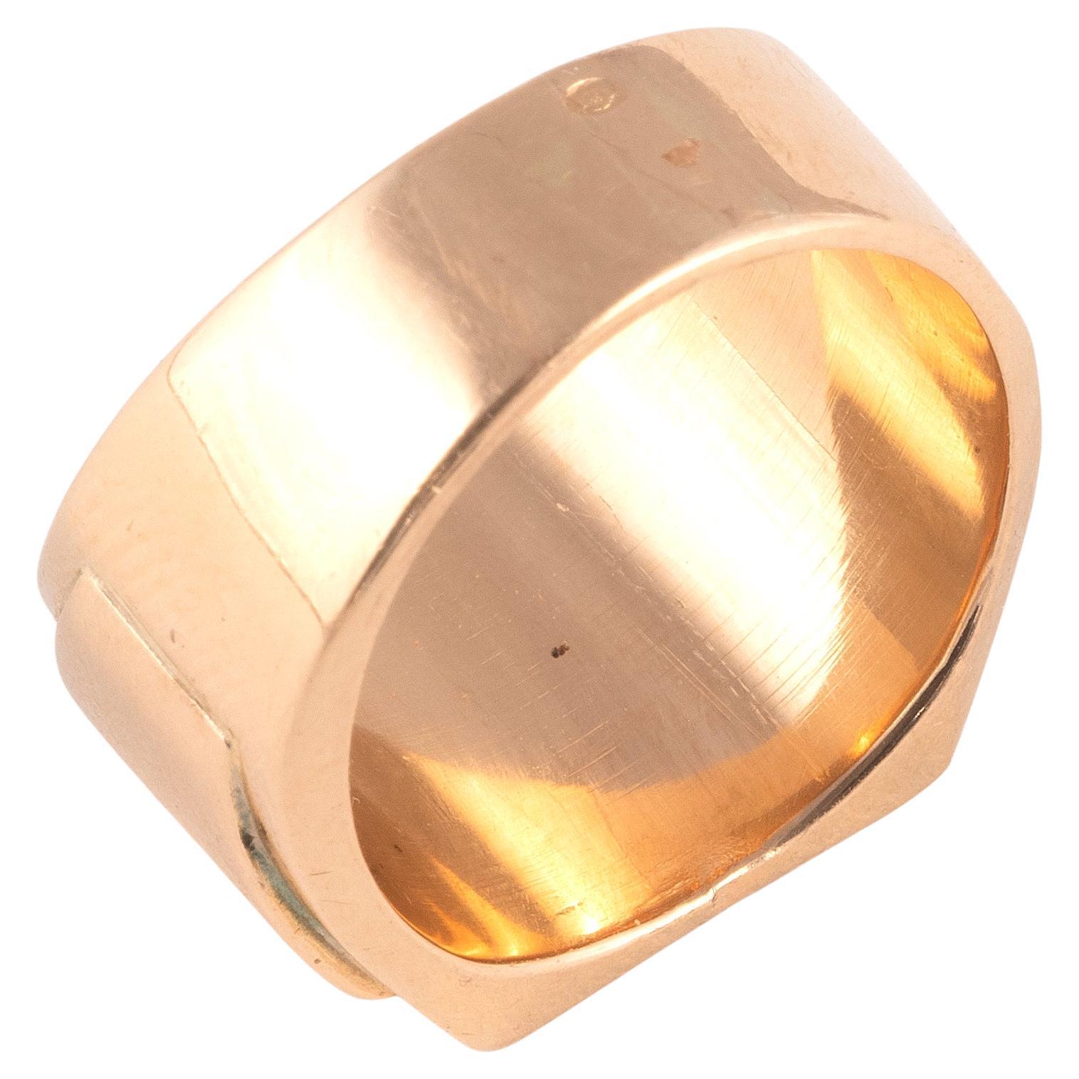 Antiker 18kt Rose Gold Signet Familienwappen Ring für Damen oder Herren im Angebot