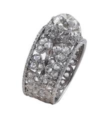 Anello di fidanzamento con diamante Single Stone di Buccellati degli anni '40