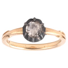 Anello con diamante fiammingo taglio rosa antico