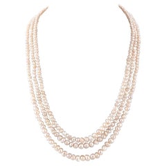 A Natural Pearl Baroque Necklace Early 1900's