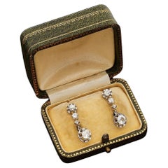 Pair Of Old-Cut Diamond Earrings Circa 1900's