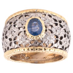 Vintage Mario Buccellati Sapphire And Diamond Ring