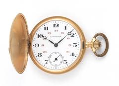 1890s Longuevue Chased Case Full Hunter Keyless Wind Pocket Watch