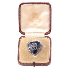 Victorian 18ct Gold Rose Cut Diamond Heart Brooch Pendant, 1890