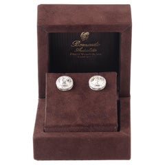Platinum 8.4ct Old European Cut Diamond Stud Earrings, 1930s