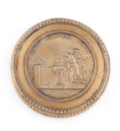Silver-Gilt Portrait Medallion Snuff Box, Moscow, circa 1780