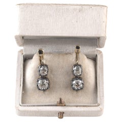 Antique Pair 4.5ct Of Old-Cut Diamond Earrings Circa 1890's