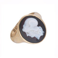 Gryllus Agate Cameo Ring