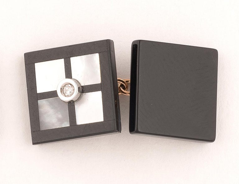Cufflinks - 2212 Mother of Pearl/Onyx