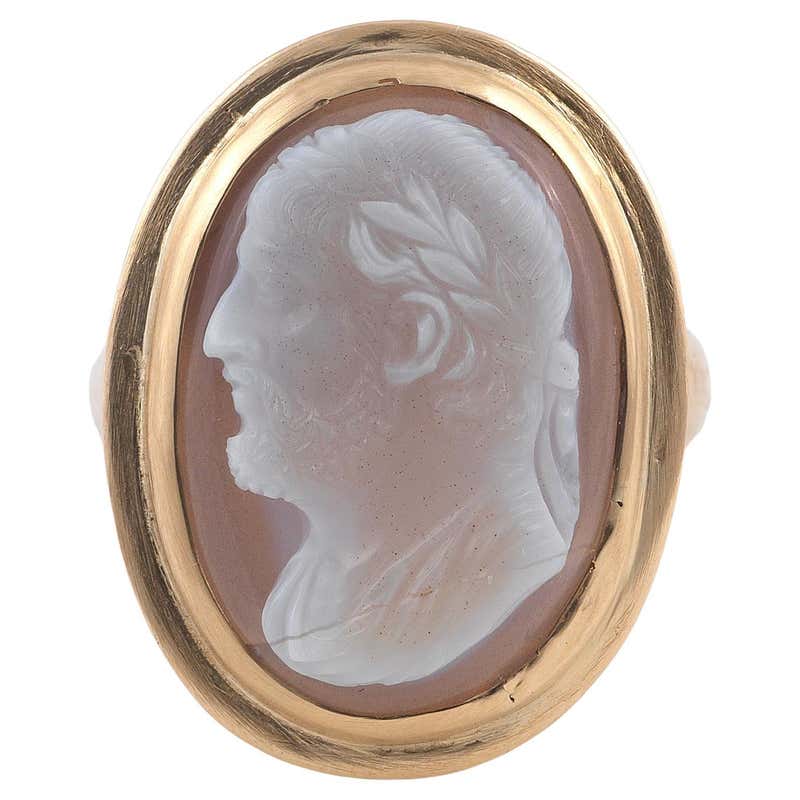 Neoclassical Large Sardonyx Cameo Jupiter Ring at 1stDibs