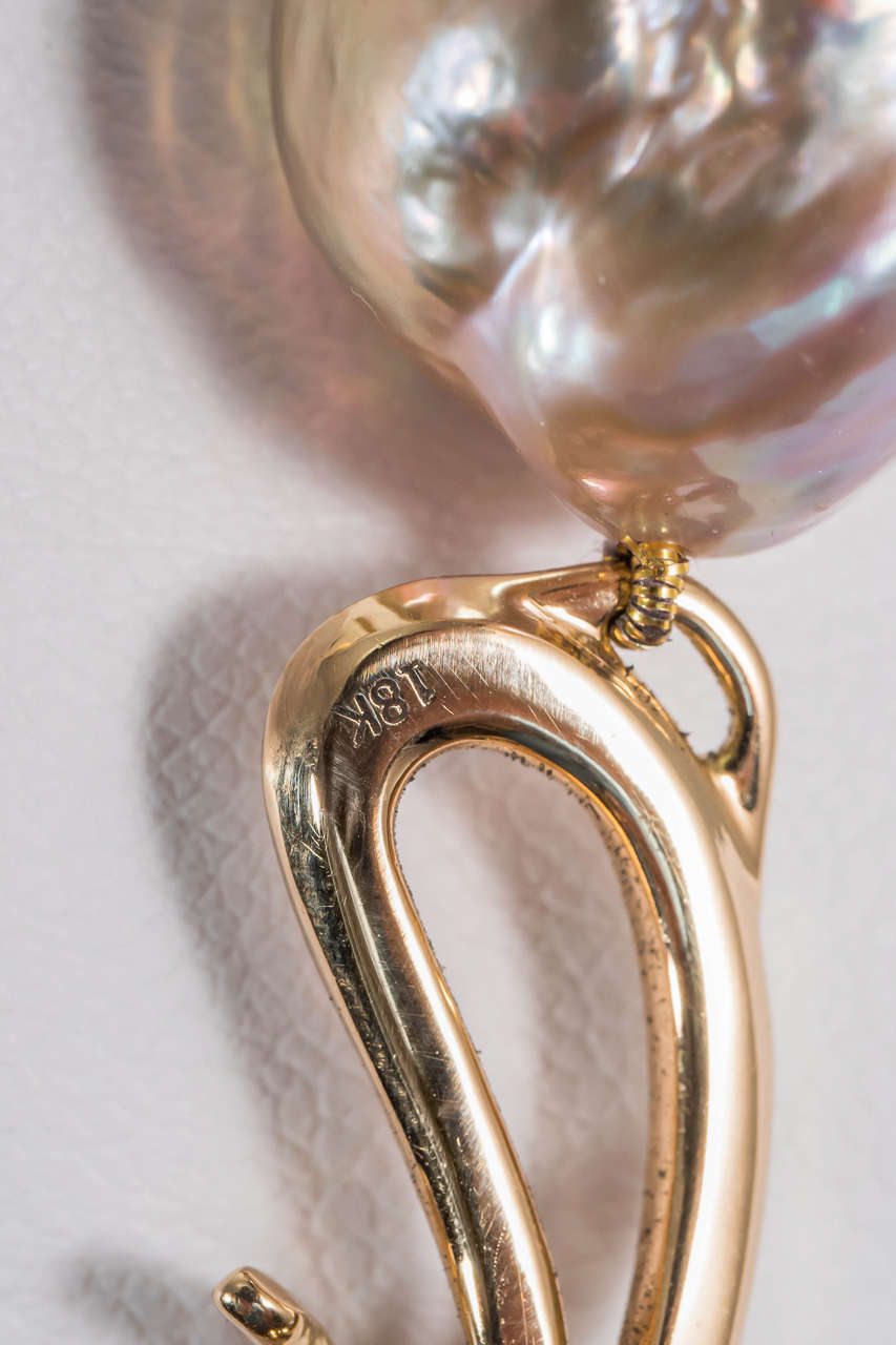 Naomi Sarna Pearl Diamond Gold Necklace 3