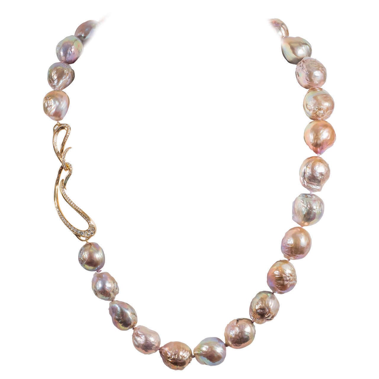 Naomi Sarna Pearl Diamond Gold Necklace 5