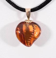 Naomi Sarna Carved Citrine Heart Pendant