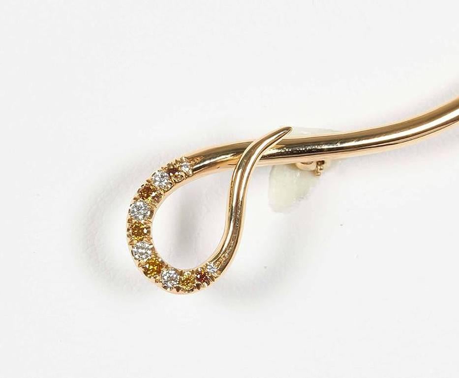 Naomi Sarna Zircon Diamond Gold Brooch 1