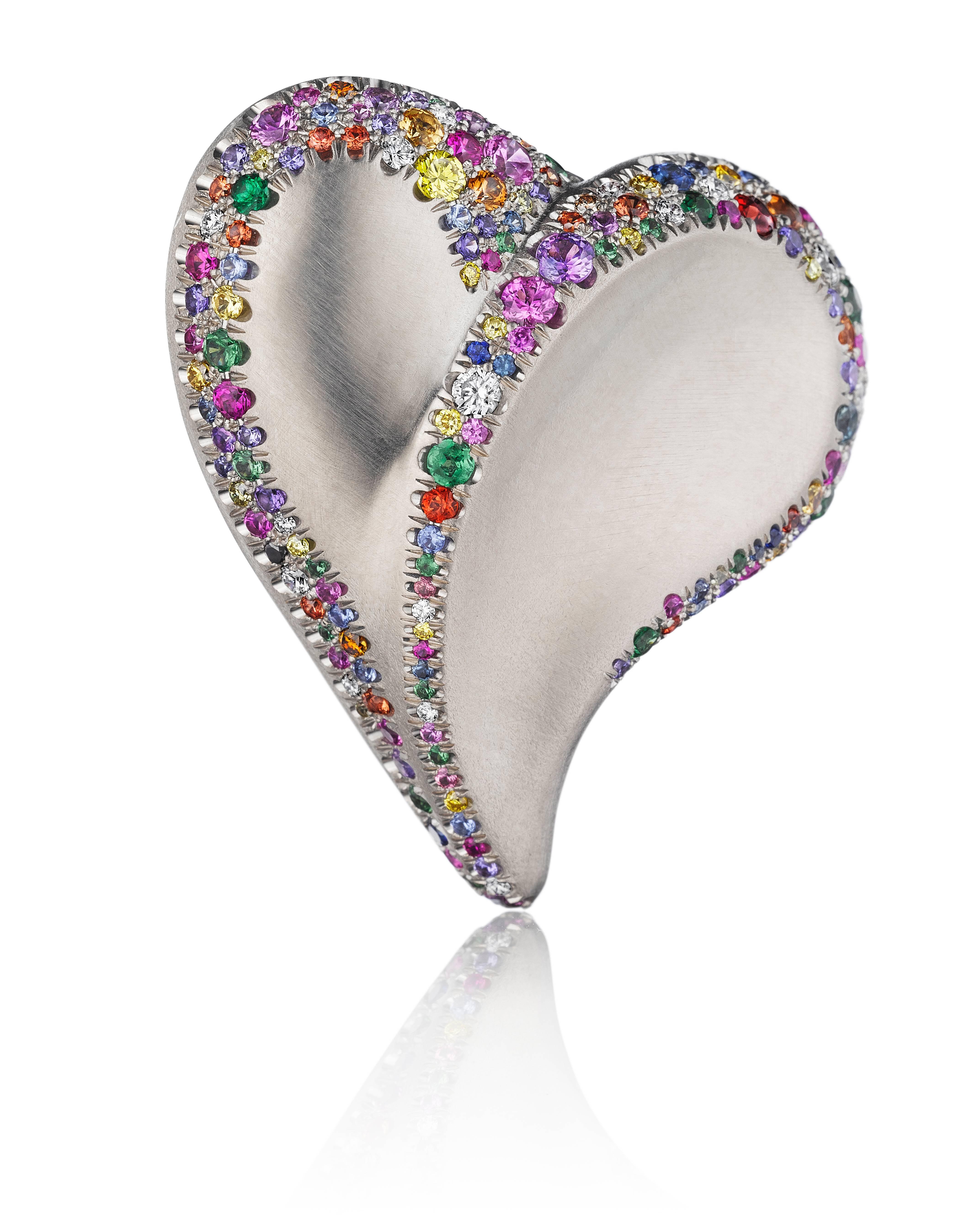 Naomi Sarna Confetti Heart Ring For Sale 4
