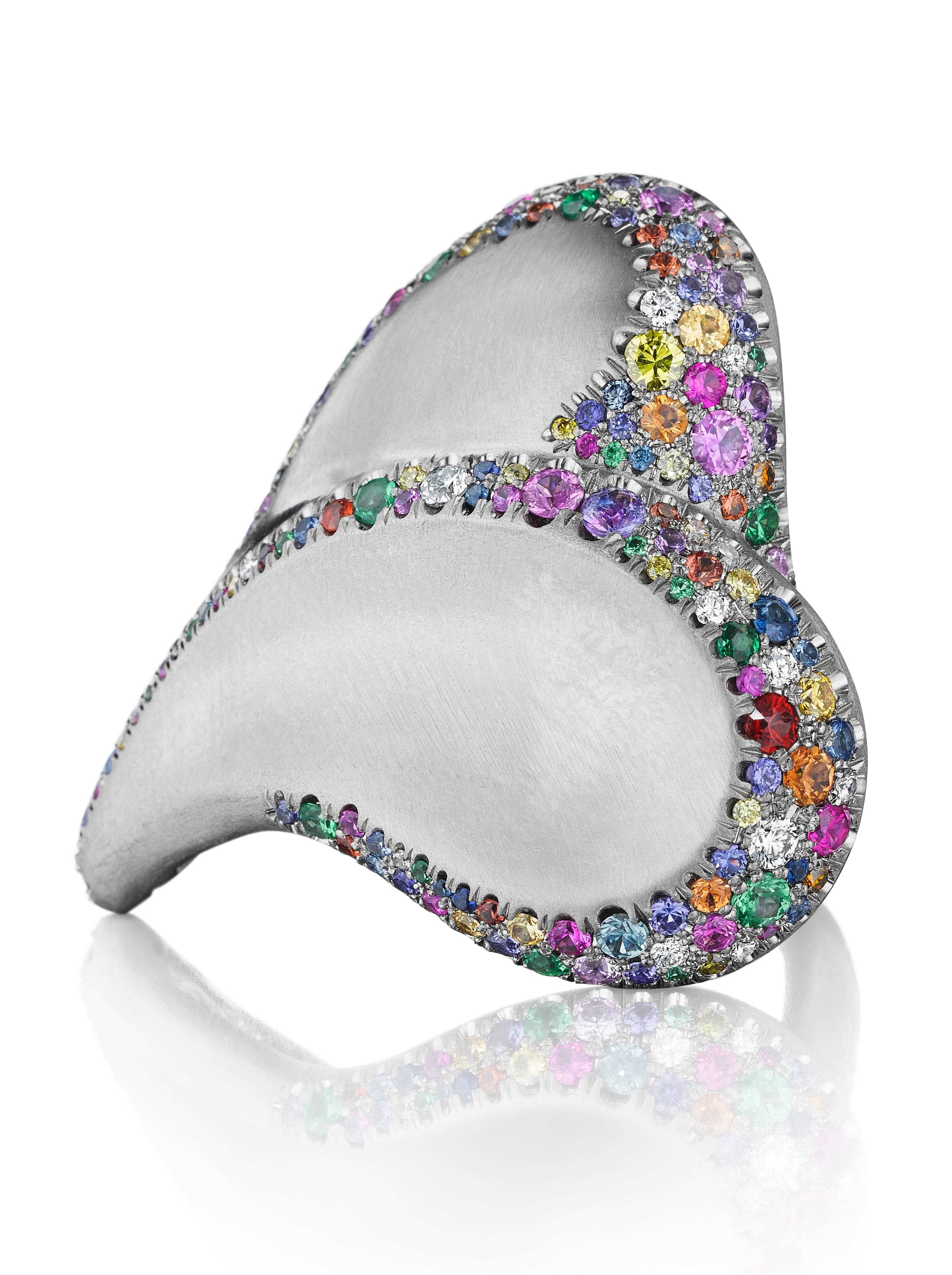 Naomi Sarna Confetti Heart Ring For Sale 2