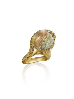 Naomi Sarna Natural Green Pearl Ring
