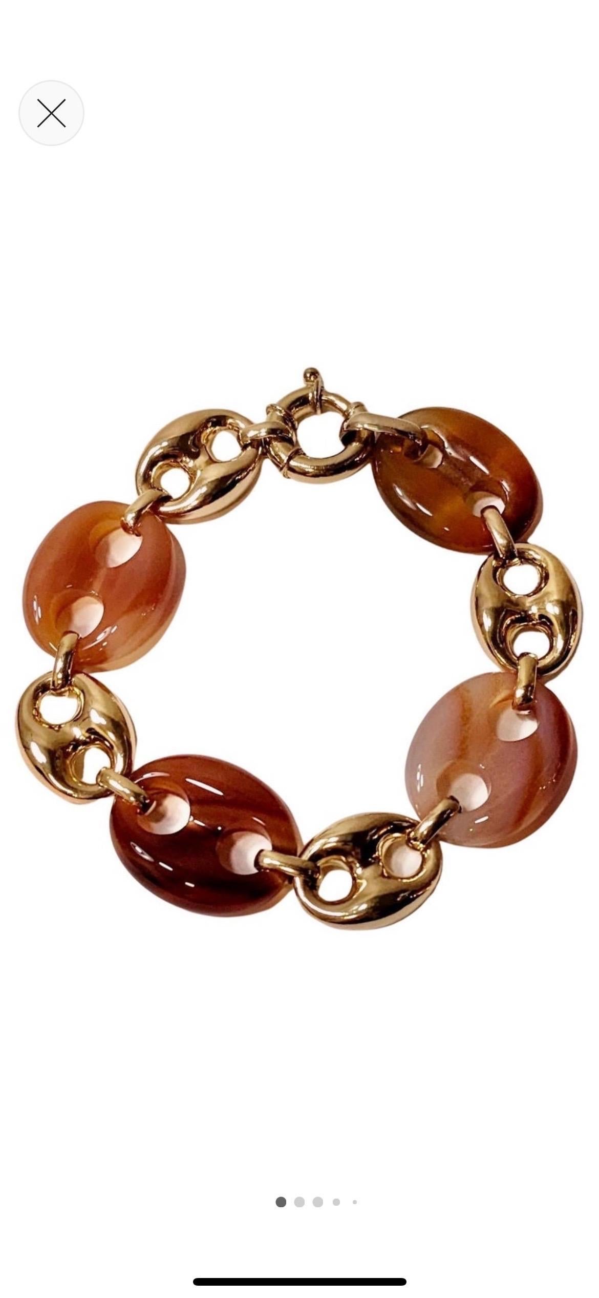 Nautisches Anker-Gliederarmband aus 18 Karat Gelbgold 3