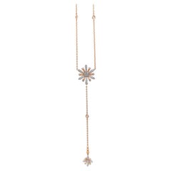 Rosengold und Diamant Edelweiss Sunshine Halskette