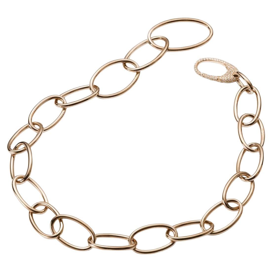 Mattioli Hiroko Collection Necklace in 18k Rose Gold & white Diamonds