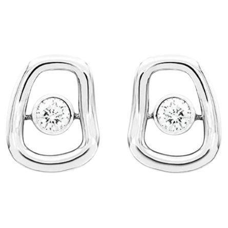 Boucles d'oreilles en or blanc et diamants blancs Mattioli Puzzle Diamonds. en vente