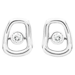 Boucles d'oreilles en or blanc et diamants blancs Mattioli Puzzle Diamonds.