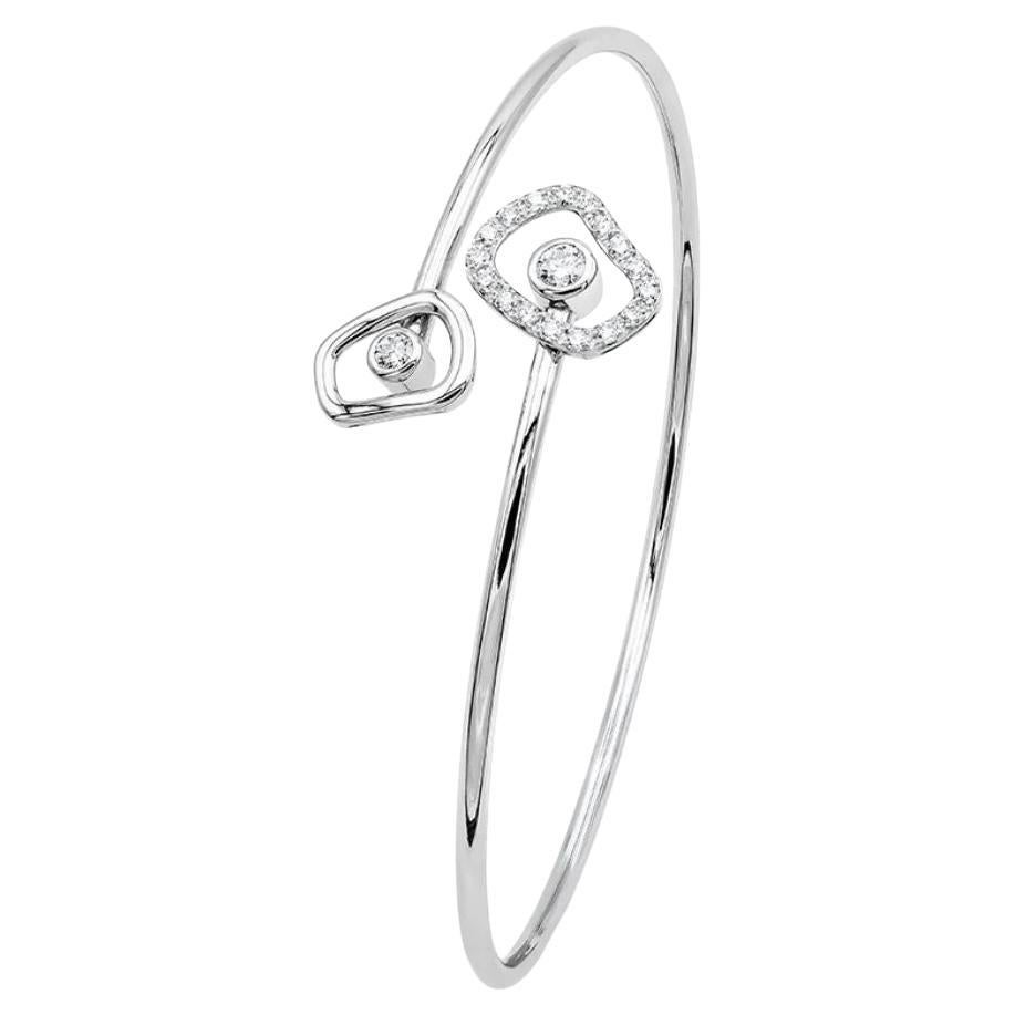 Braccialetto Mattioli Puzzle Diamonds Contrarié in oro rosa/bianco e diamanti bianchi in vendita