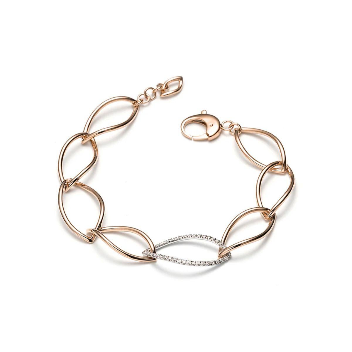 Donna Bracciale Mattioli Navettes in oro rosa 18 carati in vendita