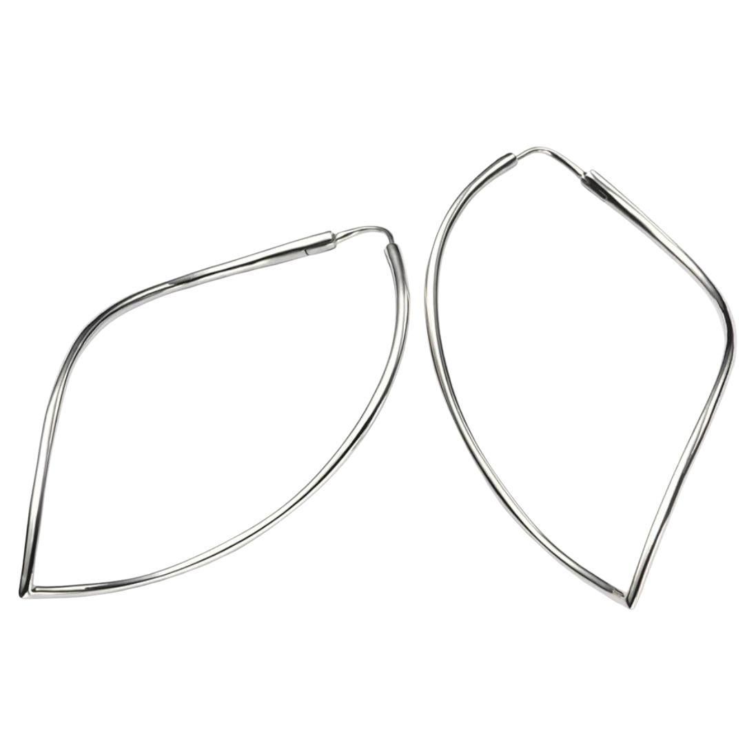 Mattioli Navettes Ohrringe aus 18k Weißgold im Angebot