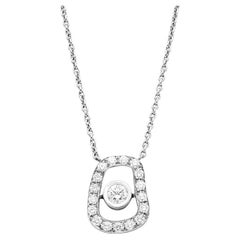 Mattioli Puzzle Diamonds Pendant in Rose or White Gold and White Diamond