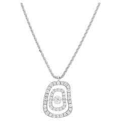 Mattioli Puzzle Diamonds Pendant in Rose or White Gold and White Diamonds Pavé