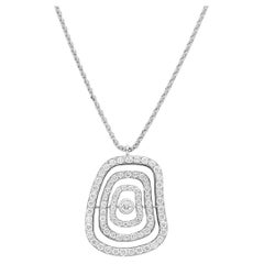 Mattioli Puzzle Diamonds Pendant in Rose or White Gold and White Diamonds Pavé