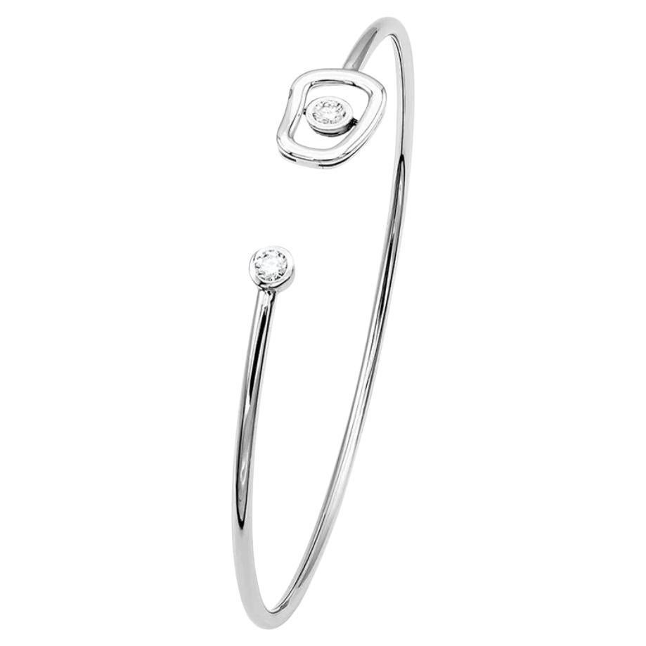 Mattioli Puzzle Diamonds Bangle in oro rosa o bianco e diamanti bianchi