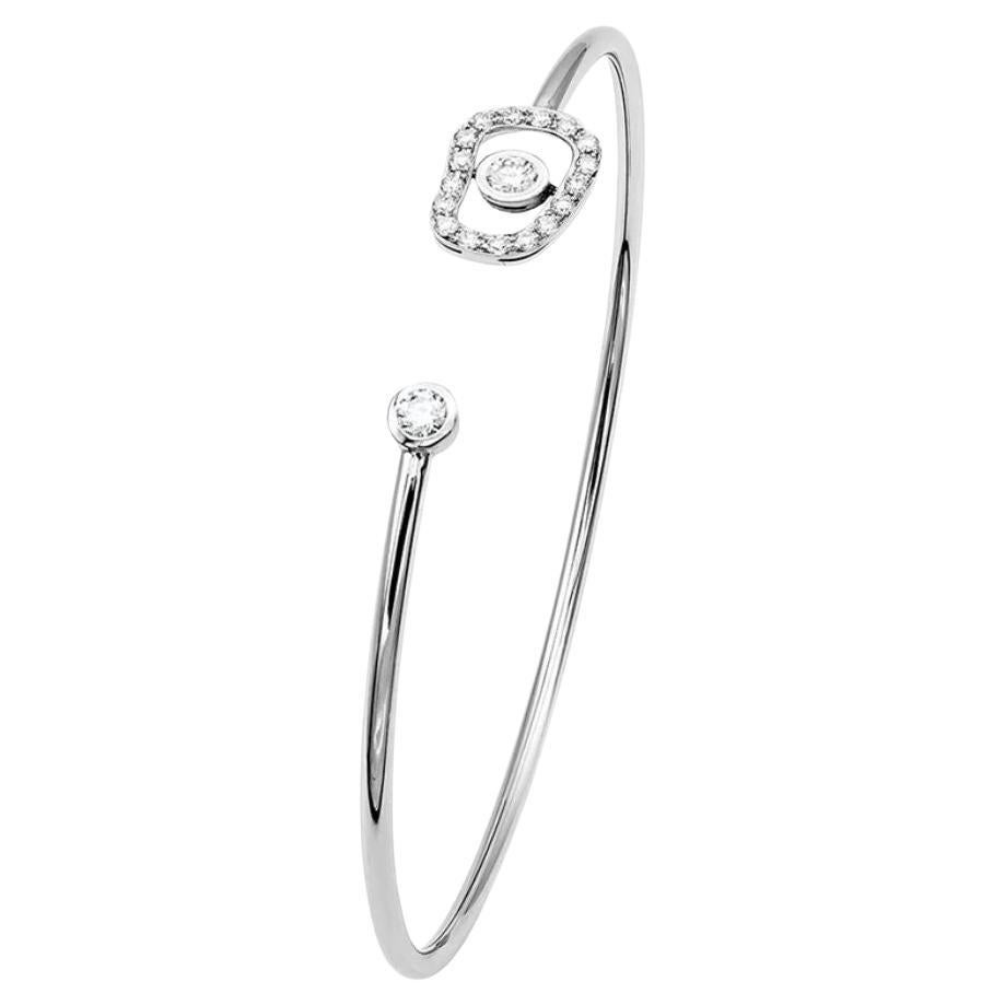 Mattioli Puzzle Diamonds Bangle in oro rosa o bianco e diamanti bianchi in vendita