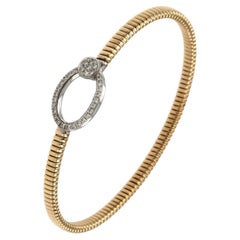 Antora Tubogas Bracciale con diamanti in oro rosa 18 carati Juste Un Clou