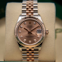 Rolex Datejust 31mm Everose Rolesor, Chocolate Dial, Diamonds, 2025