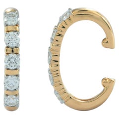Earcuff Pavé Earrings by Pradera Irama, 18K Gold, 0.34ct Diamonds