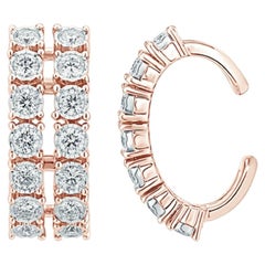Earcuff Pavé Earrings by Pradera Irama, 18K Gold & 0.38ct Diamonds