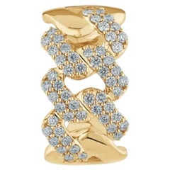 Orecchini Earcuff Pavé di Pradera Irama, in oro 18 carati e diamanti da 0,18 carati