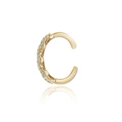 Boucles d'oreilles « earcuff » pavées de Pradera Irama, en or 18 carats et diamants de 0,18 carat