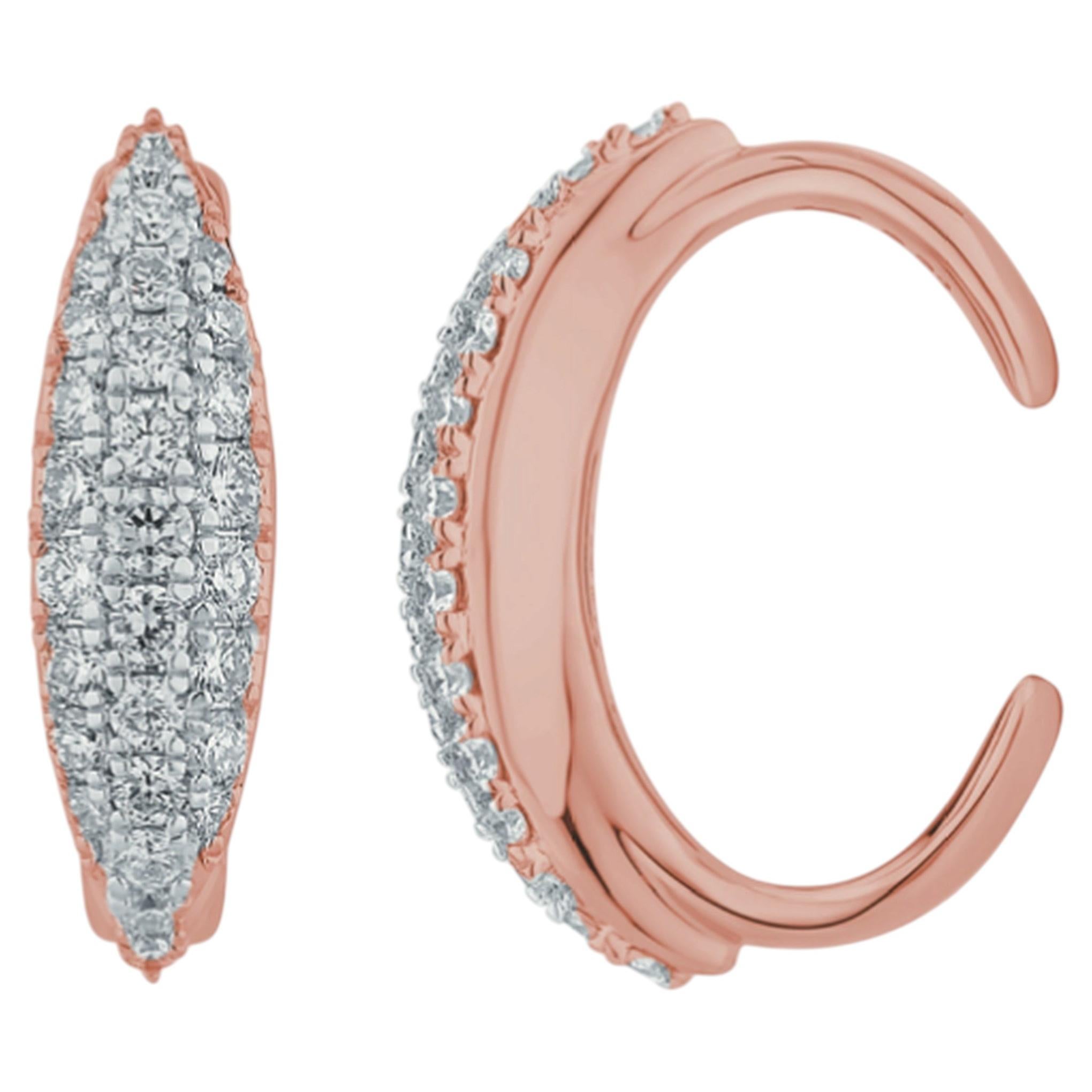 Earcuff Pavé Earrings by Irama Pradera, 18K Gold & 0.22ct Diamonds