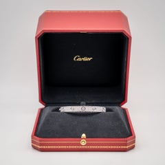 Cartier Love Full Pavé Bracelet, 18ct White Gold, Diamonds, Size 16