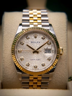 Rolex Datejust 36mm Yellow Rolesor Diamond Dial, May 2021 Edition
