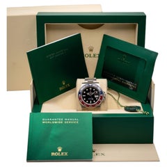 Rolex GMT-Master II 40mm Pepsi Automatic Watch, Steel, Black Dial